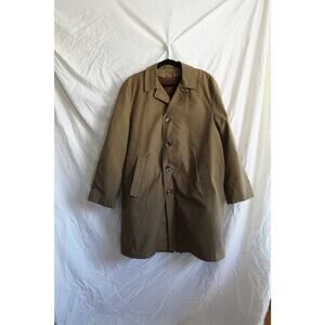 Vintage '70s Sears Perma Press Zip-Lined Plaid Trench (XL)